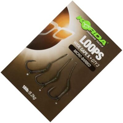 Korda Loop Rigs Size 4 DF Wide Gape X 18lb - Publicité Korda Loop Rigs Size 4 DF Wide Gape X 18lb - Publicité