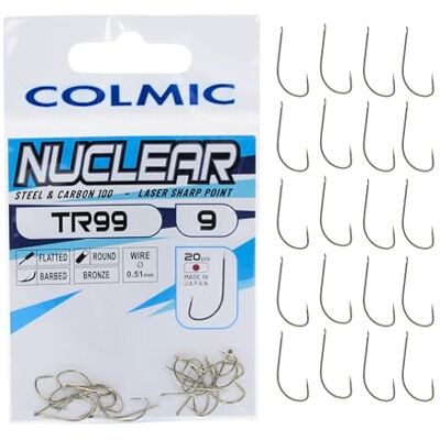 Colmic – 20 Hameçons de Pêche TR99 en Acier Carbone Bronze – Flatted, Round, Barb, Twisted – Spéciaux pour Truite en Lac et Appâts Naturels – Produit Officiel Colmic (9) - Publicité Colmic – 20 Hameçons de Pêche TR99 en Acier Carbone Bronze – Flatted, Round, Barb, Twisted – Spéciaux pour Truite en Lac et Appâts Naturels – Produit Officiel Colmic (9) - Publicité