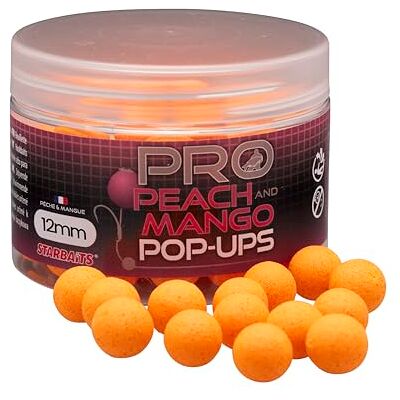 StarBaits Bouillettes Pro Peach + Mango Pop Up 12mm 50g D.12mm Orange Fluo 83798 - Publicité StarBaits Bouillettes Pro Peach + Mango Pop Up 12mm 50g D.12mm Orange Fluo 83798 - Publicité