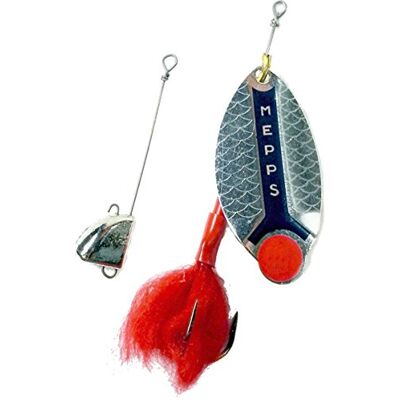 Cuiller Tournante A Palette Triple Facette Mepps Lusox N°1-9,5G Argent - Publicité Cuiller Tournante A Palette Triple Facette Mepps Lusox N°1-9,5G Argent - Publicité