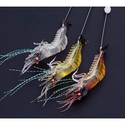 N-K Pêche Leurres Simulation Leurres Crevette avec Crochet Lumineux Haute Simulation9.5cm Calmar Crevette Poisson Calamars Leurres Bait Aléatoire Un et Populaire - Publicité N-K Pêche Leurres Simulation Leurres Crevette avec Crochet Lumineux Haute Simulation9.5cm Calmar Crevette Poisson Calamars Leurres Bait Aléatoire Un et Populaire - Publicité