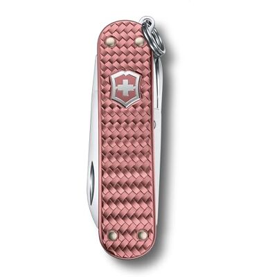 Victorinox Couteau de Poche Classic Precious Alox, 5 Fonctions, Outil Multifonction avec Ciseaux, Tournevis, Porte-Clés, y c. Boîte Cadeau, Gentle Rose - Publicité Victorinox Couteau de Poche Classic Precious Alox, 5 Fonctions, Outil Multifonction avec Ciseaux, Tournevis, Porte-Clés, y c. Boîte Cadeau, Gentle Rose - Publicité