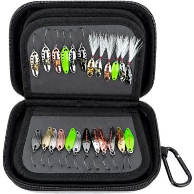 Kylebooker Sac de Rangement pour Leurre de Pêche Spinner Baits Wallet Case Flies Box - Publicité Kylebooker Sac de Rangement pour Leurre de Pêche Spinner Baits Wallet Case Flies Box - Publicité