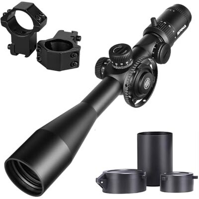 SPINA OPTICS Lunette de visée 4-16x44 FFP Viseur à réticule en Premier Plan Focal with MOA and parallaxe Adjustment, Waterproof, Anti Focus Black Rifle viseur, 30 mm Tube (avec Support de 11 mm) - Publicité SPINA OPTICS Lunette de visée 4-16x44 FFP Viseur à réticule en Premier Plan Focal with MOA and parallaxe Adjustment, Waterproof, Anti Focus Black Rifle viseur, 30 mm Tube (avec Support de 11 mm) - Publicité