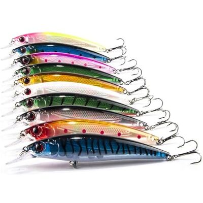 Aozzy Decoy Set de 10 leurres Appât de pêche aux leurres pour Les Poissons prédateurs pour Le brochet - Publicité Aozzy Decoy Set de 10 leurres Appât de pêche aux leurres pour Les Poissons prédateurs pour Le brochet - Publicité