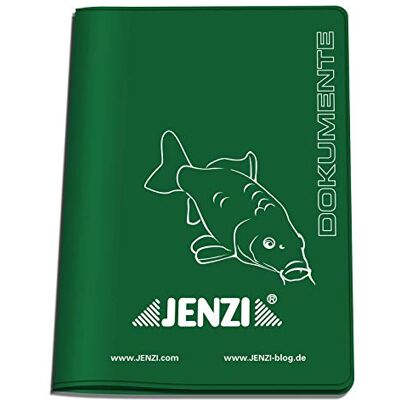 Jenzi Porte-documents pour permis de pêche, vert, A4, 3 trous - Publicité Jenzi Porte-documents pour permis de pêche, vert, A4, 3 trous - Publicité