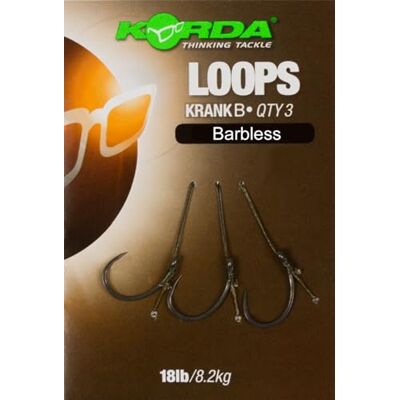 Korda Loop Rigs Size 6 Krank Barbless 18lb - Publicité Korda Loop Rigs Size 6 Krank Barbless 18lb - Publicité