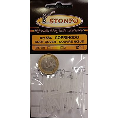 Stonfo Lot de 24 cônes couvre-nœud, en caoutchouc, pour pêche, Size 3 natural color - Publicité Stonfo Lot de 24 cônes couvre-nœud, en caoutchouc, pour pêche, Size 3 natural color - Publicité