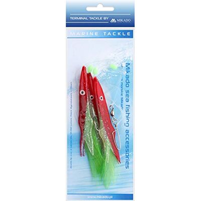 Mikado Belona Rig Double Compartiment pour Pêche Carnassier, Village et seelachs, Taille 10, DREI, Plumes colorées, Rouge - Publicité Mikado Belona Rig Double Compartiment pour Pêche Carnassier, Village et seelachs, Taille 10, DREI, Plumes colorées, Rouge - Publicité
