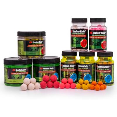 Tandem Baits Set de 8 Carp Pop Up Boilies Fishing Box XL Fluo Pop Up 16mm Perfection Pop Up 16mm Mini Pop Up 12mm Fluo Mini Pop Up 12mm d'appâts pour carpes, Pêche de la carpe Bouillette Carpe - Publicité Tandem Baits Set de 8 Carp Pop Up Boilies Fishing Box XL Fluo Pop Up 16mm Perfection Pop Up 16mm Mini Pop Up 12mm Fluo Mini Pop Up 12mm d'appâts pour carpes, Pêche de la carpe Bouillette Carpe - Publicité