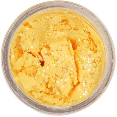 Berkley PowerBait Pâte à truite pailletée en plastique gratuit pot 50 g couleur fromage - Publicité Berkley PowerBait Pâte à truite pailletée en plastique gratuit pot 50 g couleur fromage - Publicité