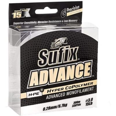 Sufix Nylon Advance G2 Clear 300M Clear, 300, 20/100, 4.5 - Publicité Sufix Nylon Advance G2 Clear 300M Clear, 300, 20/100, 4.5 - Publicité
