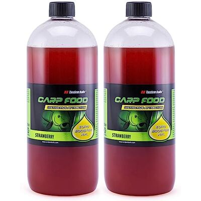 Tandem Baits Attractant Liquide Booster Pêche À La Carpe 1 L Euro Booster XXL Set de 2 Fraise - Publicité Tandem Baits Attractant Liquide Booster Pêche À La Carpe 1 L Euro Booster XXL Set de 2 Fraise - Publicité