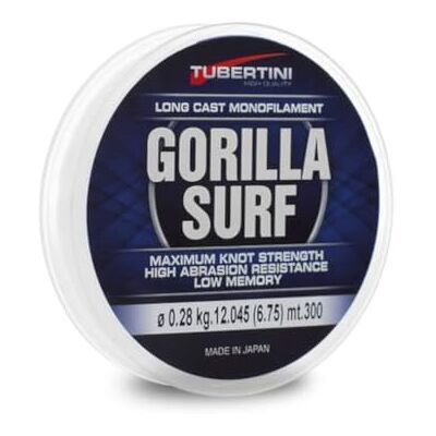 Tubertini Gorilla Surf 0.30 mm 300 m Nylon Ligne de Pêche Monofilament Fil Mer Eau Douce Spinning Carnassiers - Publicité Tubertini Gorilla Surf 0.30 mm 300 m Nylon Ligne de Pêche Monofilament Fil Mer Eau Douce Spinning Carnassiers - Publicité