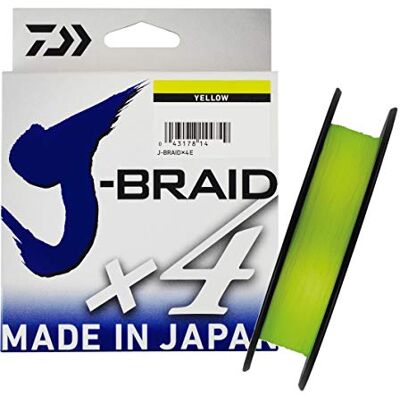 Daiwa Tresse J Braid X4-0,21mm 12,4Kg Jaune Fluo 135m - Publicité Daiwa Tresse J Braid X4-0,21mm 12,4Kg Jaune Fluo 135m - Publicité