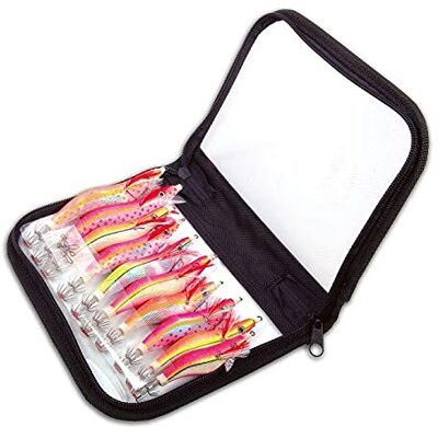 Lineaeffe Turlutte Squid Jig Set Set 10 pcs Colours Assorted Leurre de Pêche en Mer Seiche Calamar Squid Jig Tataki - Publicité Lineaeffe Turlutte Squid Jig Set Set 10 pcs Colours Assorted Leurre de Pêche en Mer Seiche Calamar Squid Jig Tataki - Publicité