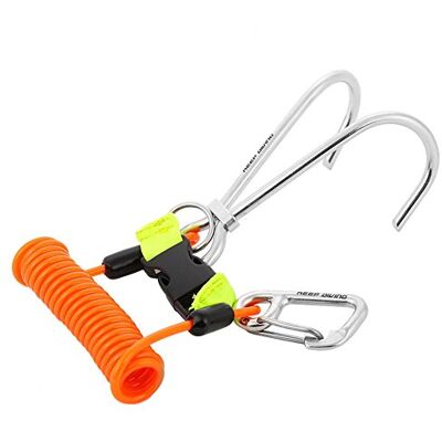 Dwawoo Crochet de Récif de Plongée, Crochet Double de Sécurité en Acier Inoxydable Accessoire de Plongée sous-Marine à Dérive avec Anneau en D(Orange) - Publicité Dwawoo Crochet de Récif de Plongée, Crochet Double de Sécurité en Acier Inoxydable Accessoire de Plongée sous-Marine à Dérive avec Anneau en D(Orange) - Publicité