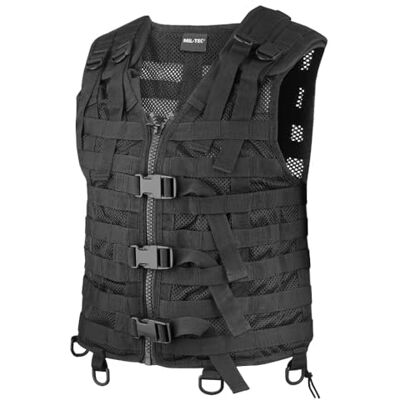 Mil-Tec Transporteur Gilet militaire MOLLE PaLS système modulaire Airsoft et sangles Noir - Publicité Mil-Tec Transporteur Gilet militaire MOLLE PaLS système modulaire Airsoft et sangles Noir - Publicité