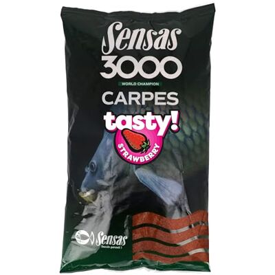 Sensas Amorce 3000 Carp Tasty Strawberry 1Kg Rouge 40692 - Publicité Sensas Amorce 3000 Carp Tasty Strawberry 1Kg Rouge 40692 - Publicité