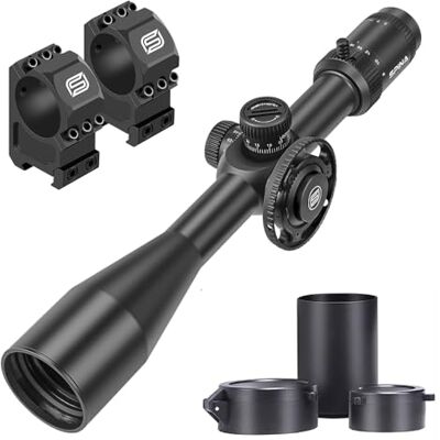 SPINA OPTICS Lunette 6-24x50 FFP II première Lunette de visée à Plan Focal avec Treillis de précision mrad et visière (avec Support 20mm) - Publicité SPINA OPTICS Lunette 6-24x50 FFP II première Lunette de visée à Plan Focal avec Treillis de précision mrad et visière (avec Support 20mm) - Publicité