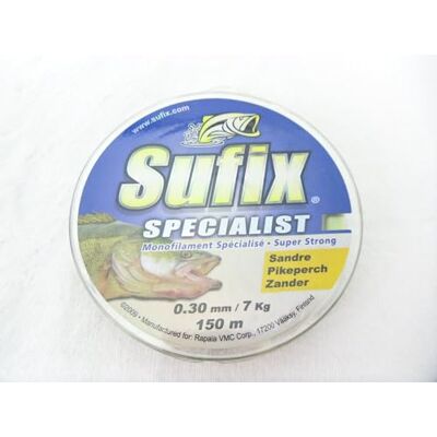 NYLON SUFIX SPECIALIST SANDRE 150 M 2 TAILLES (0.30 mm 7 Kg) - Publicité NYLON SUFIX SPECIALIST SANDRE 150 M 2 TAILLES (0.30 mm 7 Kg) - Publicité