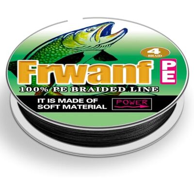 Frwanf Ligne de pêche tressée noire, couleur qui ne s'estompe jamais, 100 m à 2000 m, 6-300 LB, super résistante en PE, résistante à l'abrasion, sans étirement (100 m/109 yards 300 lb/1,0 mm (8 brins - Publicité Frwanf Ligne de pêche tressée noire, couleur qui ne s'estompe jamais, 100 m à 2000 m, 6-300 LB, super résistante en PE, résistante à l'abrasion, sans étirement (100 m/109 yards 300 lb/1,0 mm (8 brins - Publicité