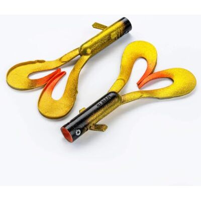 LMAB Drunk Dancer 15 cm & 23 cm – Leurre de pêche double twister – Leurre en caoutchouc pour brochet et sandre – Leurre artificiel Twinler Pike - Publicité LMAB Drunk Dancer 15 cm & 23 cm – Leurre de pêche double twister – Leurre en caoutchouc pour brochet et sandre – Leurre artificiel Twinler Pike - Publicité