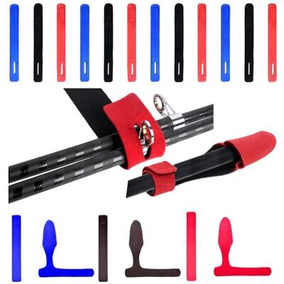 DALAETUS 15 Pièces Sangles de Canne à Pêche et 3 Pièces Protecteur de Canne à Pêche Kit, Ajustables Elastique Scratch pour Canne à Pêche pour Attacher des Cannes à Pêche, Accessoires de Pêche - Publicité DALAETUS 15 Pièces Sangles de Canne à Pêche et 3 Pièces Protecteur de Canne à Pêche Kit, Ajustables Elastique Scratch pour Canne à Pêche pour Attacher des Cannes à Pêche, Accessoires de Pêche - Publicité