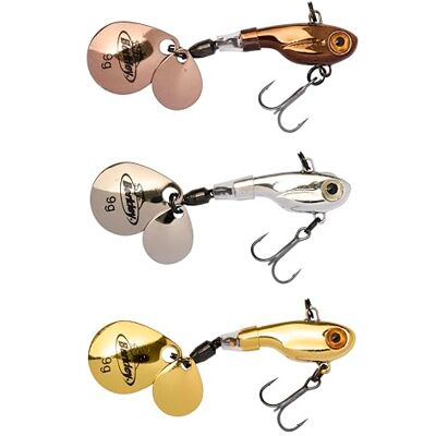 Berkley Pulse Spintail Fishing Lure 3-Pack, Predator Hard Lures with Dual-Blade Vibration for Perch Trout and Pike, Fusion 19 Treble Hook, Jig Spinner, River Or Lake Freshwater Angler, 9g and 14g - Publicité Berkley Pulse Spintail Fishing Lure 3-Pack, Predator Hard Lures with Dual-Blade Vibration for Perch Trout and Pike, Fusion 19 Treble Hook, Jig Spinner, River Or Lake Freshwater Angler, 9g and 14g - Publicité