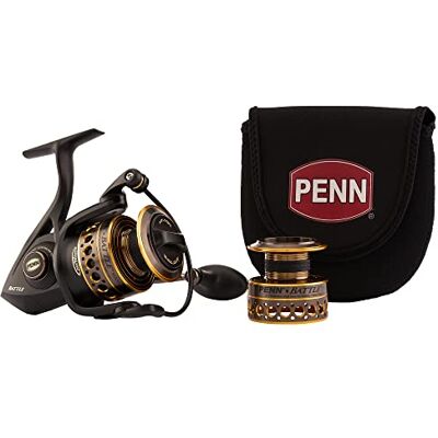 PENN Kit de moulinet de combat, taille 5000, comprend un couvercle de moulinet et une bobine de rechange en aluminium anodisé, position de la poignée droite/gauche, système de frein avant HT-100, noir - Publicité PENN Kit de moulinet de combat, taille 5000, comprend un couvercle de moulinet et une bobine de rechange en aluminium anodisé, position de la poignée droite/gauche, système de frein avant HT-100, noir - Publicité