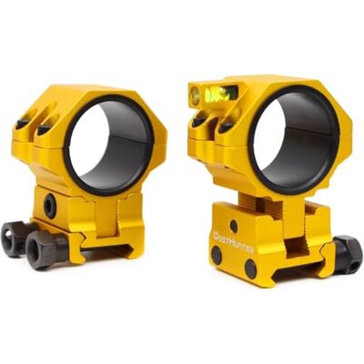 WestHunter Optics Precision Picatinny Scope Rings, 34 mm Tube Adjustable Height Scope Mount with Bubble Level, 30 mm & 25.4 Adapter Gold - Publicité WestHunter Optics Precision Picatinny Scope Rings, 34 mm Tube Adjustable Height Scope Mount with Bubble Level, 30 mm & 25.4 Adapter Gold - Publicité