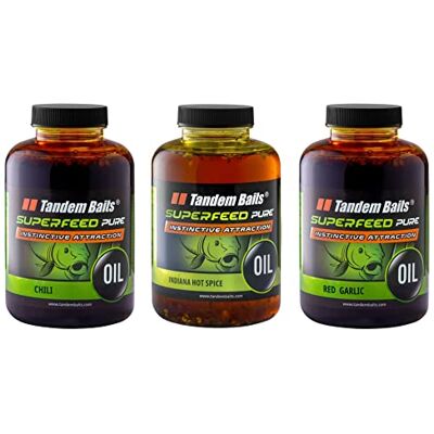 Tandem Baits SuperFeed Pure Oil Hot Spice Mix Attractant Intense Pêche de la Carpe sans Effort Huile pour bouillettes Appâts Pêche des Gros Poissons Accessoires pour carpes 3X 500 ML - Publicité Tandem Baits SuperFeed Pure Oil Hot Spice Mix Attractant Intense Pêche de la Carpe sans Effort Huile pour bouillettes Appâts Pêche des Gros Poissons Accessoires pour carpes 3X 500 ML - Publicité
