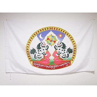 AZ FLAG Drapeau Emblème du Tibet 150x90 cm Drapeau Tibétain Lion Des Neiges 100% Polyester Avec Fourreau et cordelette Pavillon 110 g - Publicité AZ FLAG Drapeau Emblème du Tibet 150x90 cm Drapeau Tibétain Lion Des Neiges 100% Polyester Avec Fourreau et cordelette Pavillon 110 g - Publicité