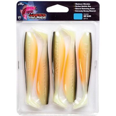 Fox Rage Zander Pro Ultra UV 12 cm 5 poissons en caoutchouc Couleur : olive - Publicité Fox Rage Zander Pro Ultra UV 12 cm 5 poissons en caoutchouc Couleur : olive - Publicité
