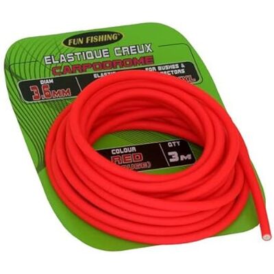 FUN FISHING Elastique Creux 4,0mm Rouge 3m - Publicité FUN FISHING Elastique Creux 4,0mm Rouge 3m - Publicité