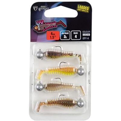 Fox Rage Micro Spikey Fry Mixed UV Colour Pack 4 cm 3 g – 4 poissons en caoutchouc pour la pêche à la perche, leurre de perche - Publicité Fox Rage Micro Spikey Fry Mixed UV Colour Pack 4 cm 3 g – 4 poissons en caoutchouc pour la pêche à la perche, leurre de perche - Publicité