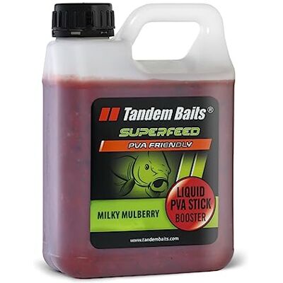 Tandem Baits Attractant Liquide Booster pour Pêche À La Carpe SuperFeed Liquid PVA Stick Booster 1000 ML Mûrier Lacté - Publicité Tandem Baits Attractant Liquide Booster pour Pêche À La Carpe SuperFeed Liquid PVA Stick Booster 1000 ML Mûrier Lacté - Publicité