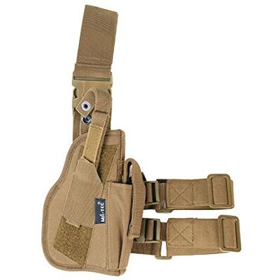 Mil-Tec Holster de cuisse droitier STF03 coyote - Publicité Mil-Tec Holster de cuisse droitier STF03 coyote - Publicité