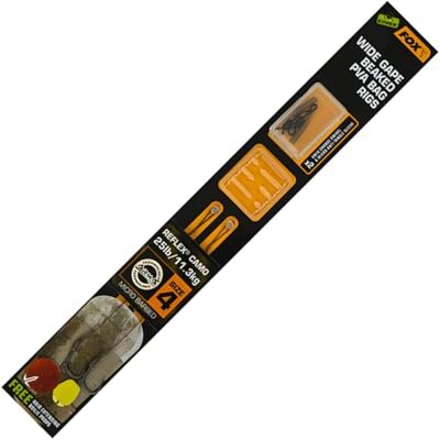 Fox Edges Wide Gape Beaked Pva Bag Rigs - Orange - Rig - Publicité Fox Edges Wide Gape Beaked Pva Bag Rigs - Orange - Rig - Publicité