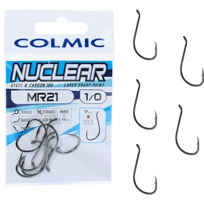 Colmic – Hameçons de pêche MR21 en Acier Carbone Black Nickel – Ringed, Forced, Barb, Twisted – Ultra-résistants pour mer et surfcasting – Produit Officiel Colmic (Taille 1/0-7 pcs) - Publicité Colmic – Hameçons de pêche MR21 en Acier Carbone Black Nickel – Ringed, Forced, Barb, Twisted – Ultra-résistants pour mer et surfcasting – Produit Officiel Colmic (Taille 1/0-7 pcs) - Publicité