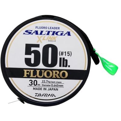 Daiwa Fluorocarbone Saltiga X Link Fluorocarbon Leader 30m D.0.47mm R.13.6kg-30lb Translucent 12956547 - Publicité Daiwa Fluorocarbone Saltiga X Link Fluorocarbon Leader 30m D.0.47mm R.13.6kg-30lb Translucent 12956547 - Publicité