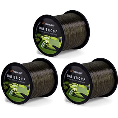 Tandem Baits 3 Pièces Balistic MF Fil de Pêche Carpe Nylon Matériel de Pêche Ultra Résistant 600 m 0,33 mm Zone Dense Camouflage - Publicité Tandem Baits 3 Pièces Balistic MF Fil de Pêche Carpe Nylon Matériel de Pêche Ultra Résistant 600 m 0,33 mm Zone Dense Camouflage - Publicité