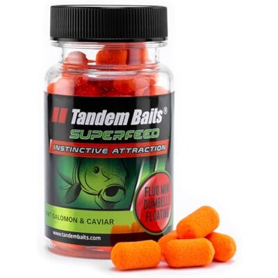 Tandem Baits Appâts Flottants pour La Pêche À La Carpe Zig Rig Chod Rig SuperFeed Fluo Mini Dumbells Floating 30 g Saumon Gras Et Caviar - Publicité Tandem Baits Appâts Flottants pour La Pêche À La Carpe Zig Rig Chod Rig SuperFeed Fluo Mini Dumbells Floating 30 g Saumon Gras Et Caviar - Publicité