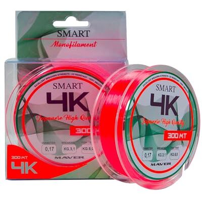 Maver Smart 4K D 0.17 mm 300 m Nylon Ligne de Pêche Monofilament Fil Mer Eau Douce Spinning Carnassiers - Publicité Maver Smart 4K D 0.17 mm 300 m Nylon Ligne de Pêche Monofilament Fil Mer Eau Douce Spinning Carnassiers - Publicité