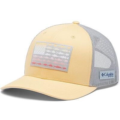Columbia PFG Fish Flag Mesh Snap Back-High Capuchon, Beurre de Cacao, Gris Froid, Taille Unique Mixte - Publicité Columbia PFG Fish Flag Mesh Snap Back-High Capuchon, Beurre de Cacao, Gris Froid, Taille Unique Mixte - Publicité