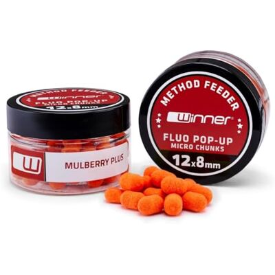 Tandem Baits Winner Method Feeder Fluo Pop-Up Micro Chunks pour Carpes Pêche Mûre Plus 20g - Publicité Tandem Baits Winner Method Feeder Fluo Pop-Up Micro Chunks pour Carpes Pêche Mûre Plus 20g - Publicité