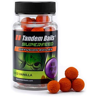 Tandem Baits SuperFeed Diffusion Mini Pop-Up Coco Vanille, D'appâts pour carpes, Pêche de la Carpe, Peche, Pop-Ups, Bouillette Carpe, Professionnel Accessoires de Pêche Carpe 2mm 30g - Publicité Tandem Baits SuperFeed Diffusion Mini Pop-Up Coco Vanille, D'appâts pour carpes, Pêche de la Carpe, Peche, Pop-Ups, Bouillette Carpe, Professionnel Accessoires de Pêche Carpe 2mm 30g - Publicité