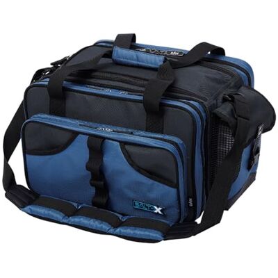 DAM STEELPOWER Sac à leurres et appâts, 18 tubes en PVC, 2 boîtes, de nombreux compartiments, bandoulière, fond antidérapant imperméable, 50 x 35 x 30 cm Bleu - Publicité DAM STEELPOWER Sac à leurres et appâts, 18 tubes en PVC, 2 boîtes, de nombreux compartiments, bandoulière, fond antidérapant imperméable, 50 x 35 x 30 cm Bleu - Publicité
