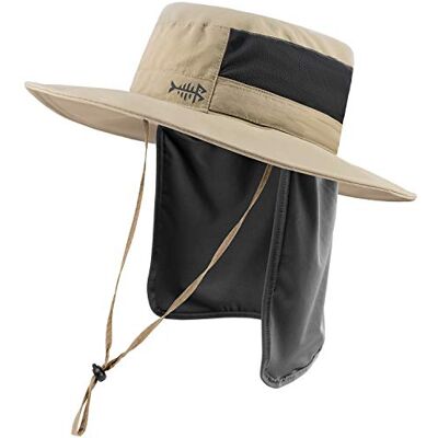 Bassdash Chapeau de Protection Solaire Boonie UPF 50+ pour Pêcheur - Publicité Bassdash Chapeau de Protection Solaire Boonie UPF 50+ pour Pêcheur - Publicité