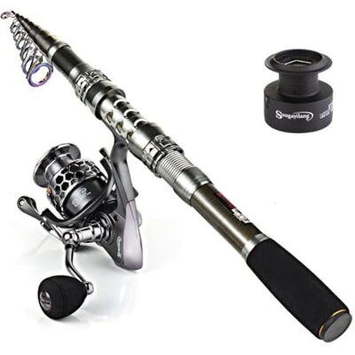 Sougayilang Canne à pêche télescopique et moulinets portables pour pêche en eau douce et en eau de mer, idéal pour les voyages, 2.7M/8.86FT Rod+XY4000 Reel - Publicité Sougayilang Canne à pêche télescopique et moulinets portables pour pêche en eau douce et en eau de mer, idéal pour les voyages, 2.7M/8.86FT Rod+XY4000 Reel - Publicité
